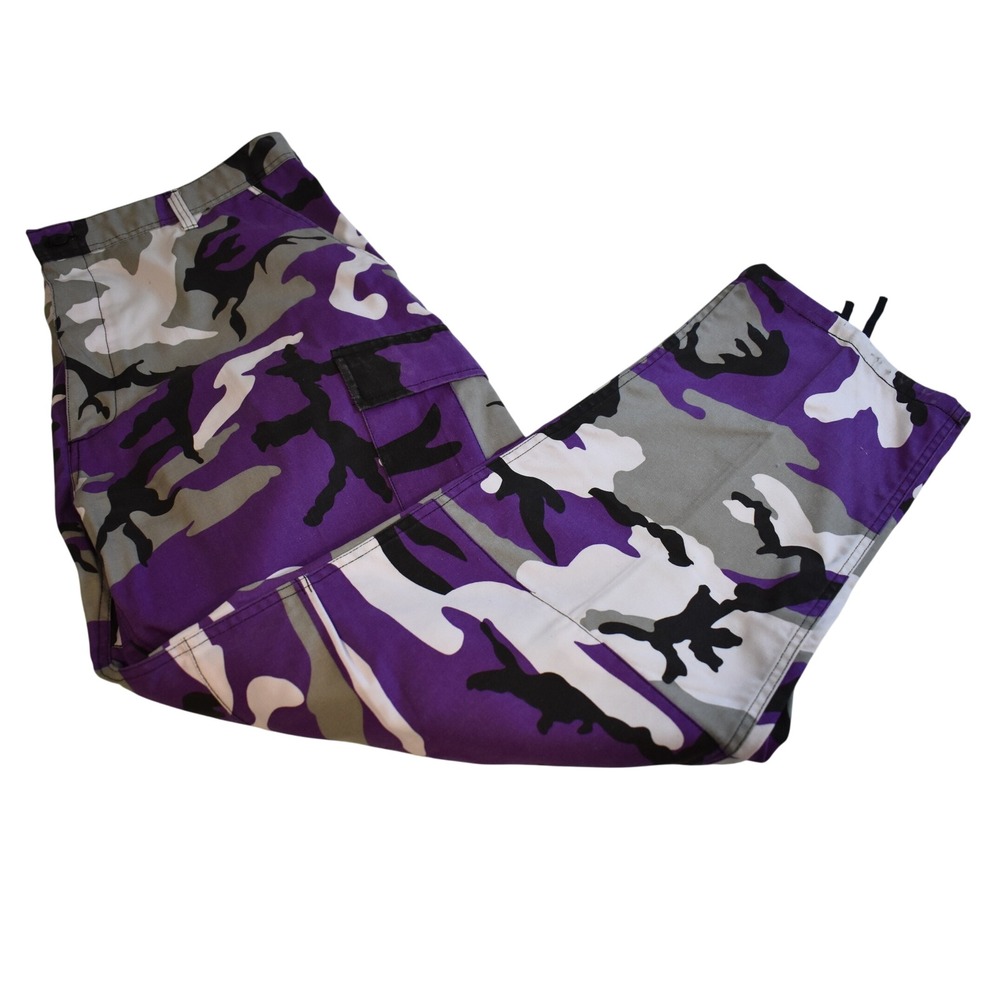 Rothco Cargo Pants Men XL Purple Camo Trousers Military Baltimore Raven's
